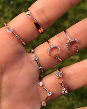 Load image into Gallery viewer, Thin Rings with clear zircon stones - Sparkle Collection