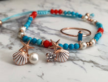 Load image into Gallery viewer, THREE COLOR FRIENDSHIP BRACELET WITH PEARLS