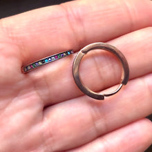 Load image into Gallery viewer, Hoop earrings with small pave-set stones