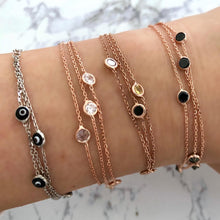 Load image into Gallery viewer, 3 Row bracelet with stones