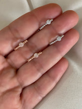Load image into Gallery viewer, Small Hoops with clear zircon stones  - Earrings