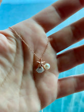 Load image into Gallery viewer, Seashell and starfish necklaces with pearls