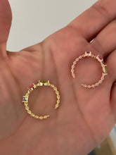 Load image into Gallery viewer, Ring with pink heart and Blue and green stones