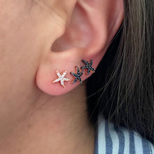 Load image into Gallery viewer, Star shaped stud with zircon stones