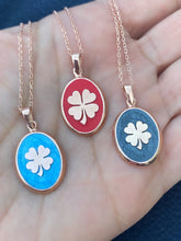 Load image into Gallery viewer, Necklaces with Clover on Enamel