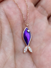 Load image into Gallery viewer, Little Fish with enamel -  Necklace