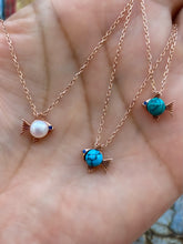 Load image into Gallery viewer, Little Fish with pearl -  Necklace