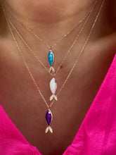 Load image into Gallery viewer, Little Fish with enamel -  Necklace