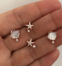 Load image into Gallery viewer, Sea Shell stud with mother of pearl