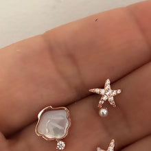 Load image into Gallery viewer, Sea Shell stud with mother of pearl