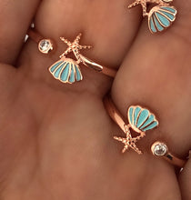 Load image into Gallery viewer, Small Sea Shell Set - Blue enamel