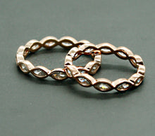 Load image into Gallery viewer, Pave-set ring with Large Oval clear zircon stones