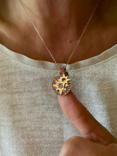 Load image into Gallery viewer, Morning star Necklace with 3 pendants and rainbow stones