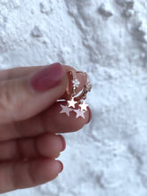 Load image into Gallery viewer, Small hoop with 3 stars
