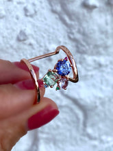Load image into Gallery viewer, Z ring with colourful zircon stones