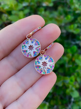 Load image into Gallery viewer, Morning star earring with rainbow stones