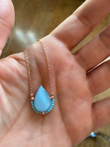 Enamel droplet necklace