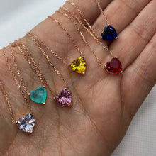 Load image into Gallery viewer, Statement necklace with heart shaped stones