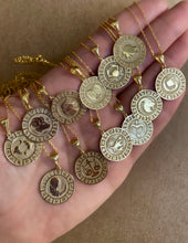 Load image into Gallery viewer, Horoscopes  - Coin necklaces with horoscope signs