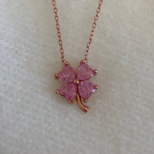 Load image into Gallery viewer, Clover Necklace Colorful Crystals