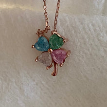 Load image into Gallery viewer, Clover Necklace Colorful Crystals