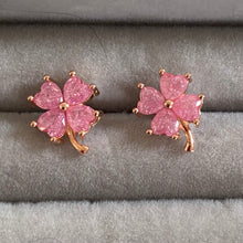 Load image into Gallery viewer, Clover Earring with colourful stones