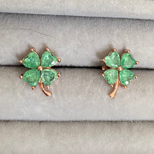 Load image into Gallery viewer, Clover Earring with colourful stones
