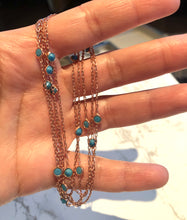 Load image into Gallery viewer, 110CM LONG CHAIN WITH EVENLY DISTRIBUTED STONES