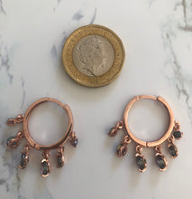 Load image into Gallery viewer, Mystic Topaz Droplet Hoops