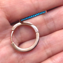 Load image into Gallery viewer, Hoop earrings with small pave-set stones
