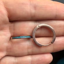 Load image into Gallery viewer, Hoop earrings with small pave-set stones