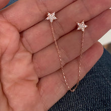 Load image into Gallery viewer, Twin earrings with chains - Sold as single Item