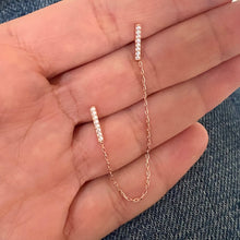 Load image into Gallery viewer, Twin earrings with chains - Sold as single Item