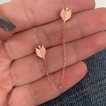 Load image into Gallery viewer, Twin earrings with chains - Sold as single Item