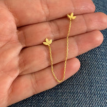 Load image into Gallery viewer, Twin earrings with chains - Sold as single Item