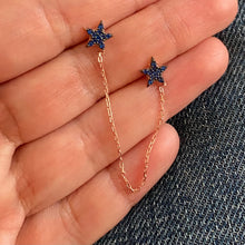 Load image into Gallery viewer, Twin earrings with chains - Sold as single Item