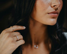 Load image into Gallery viewer, Pave-set ring with Large Oval clear zircon stones