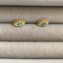 Load image into Gallery viewer, Eye studs with turquoise