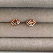Load image into Gallery viewer, Eye studs with turquoise