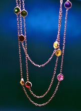 Load image into Gallery viewer, 110CM LONG CHAIN WITH EVENLY DISTRIBUTED STONES
