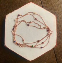 Load image into Gallery viewer, 110CM LONG CHAIN WITH EVENLY DISTRIBUTED STONES