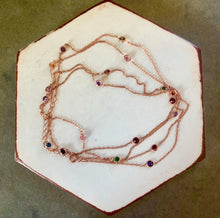 Load image into Gallery viewer, 110CM LONG CHAIN WITH EVENLY DISTRIBUTED STONES