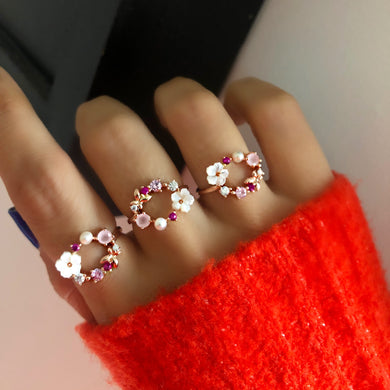 Pink Spring Ring, Flowers