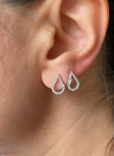 Load image into Gallery viewer, Waterdrop with clear zircon stones - Earrings