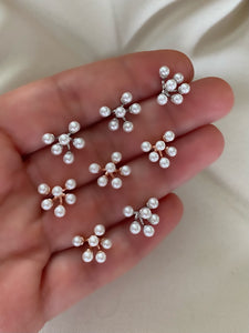 White blast - Earring with small pearls