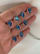 Load image into Gallery viewer, Butterfly Earrings with enamel