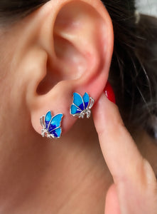 Butterfly Earrings with enamel