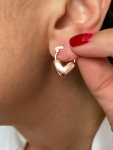 3D heart earring - Earring