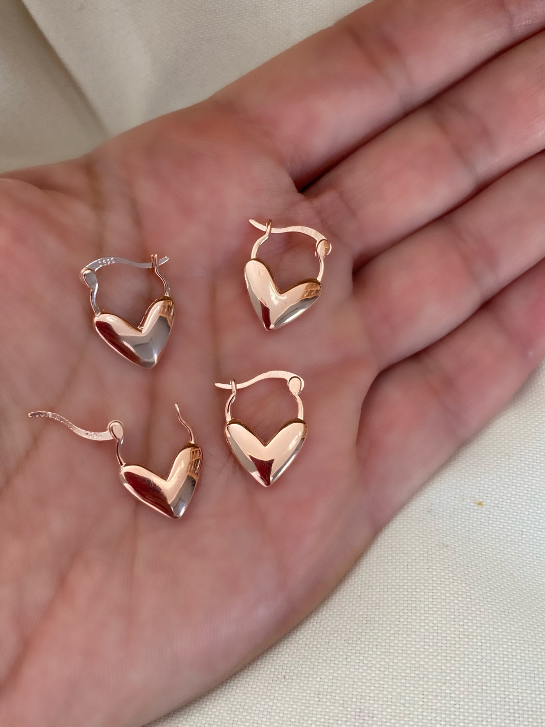 3D heart earring - Earring