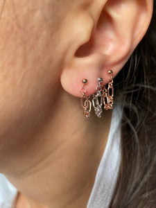 Wraparound chain earrings  - Earrings